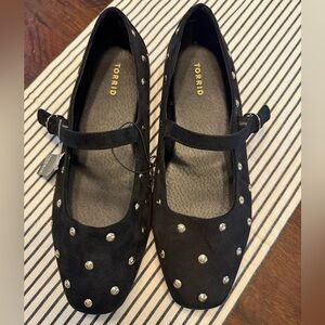 Torrid Black Studded Flats